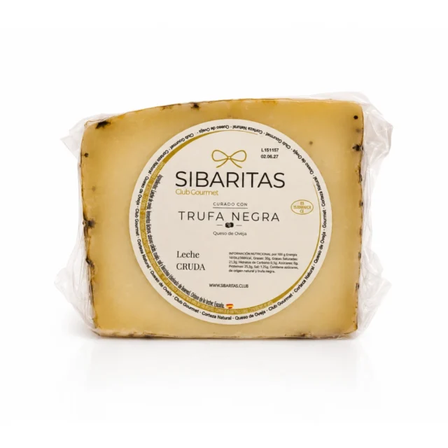 cuna de queso curado con trufa